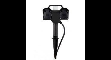 Buitenstopcontact 2-voudig met afstandbediening IP44 max 3680 Watt