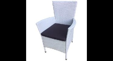 Rotan Tuinstoel set van 2 stuks wit