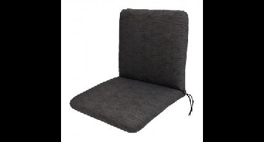 Tuinstoelkussen - Textiel - Antraciet 45 x 88 cm