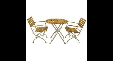 Bern bistroset - Robina hout Gegalvaniseerd platstaal - Bruin