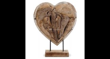 Deco Hart houten beeld 50 cm