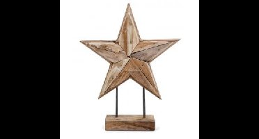 Deco Ster houten beeld 30 cm