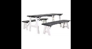 Rodeo picknickset wit/grijs