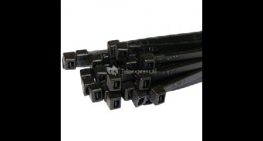 Kabelverbinder tiewraps 100 stuks - zwart
