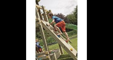 Klimwand met klimelementen