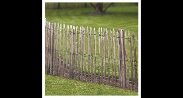 Schapenhek kastanje 90 x 460 cm - latafstand 5 cm - 2 draden