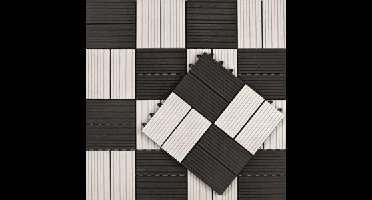 Vlondertegel Premium 30 x 30 cm composiet wit/antraciet