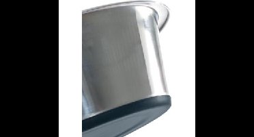 Rvs eet of drinkbakje met antislip bodem 11 cm