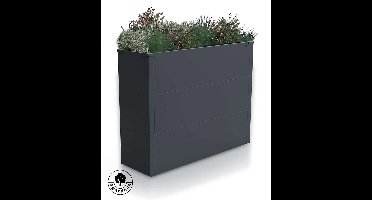 4gardenz 4gardenz rechthoekige plantenbak met verhoogde bodem 100x30x77cm - antraciet