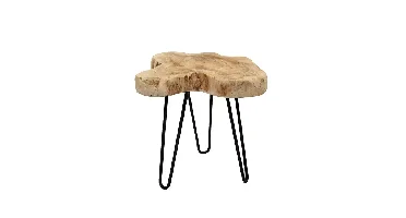 Bijzettaf.metalen poten l25b35h30cm