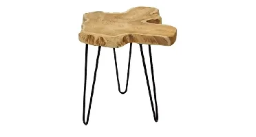 Bijzettaf.metalen poten l36b45h40cm