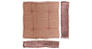 Boxkussen rib 45x45x8 cm beige