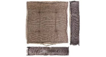 Boxkussen rib 45x45x8 cm coconut