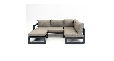 Grosso hoekbank 3 delig R antraciet