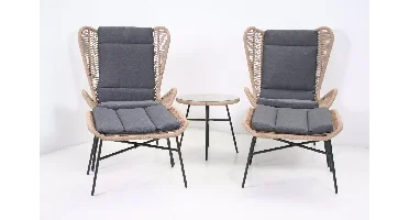 Lounge set Milan Relax Sand 2 stoelen en 1 tafel van SenS-Line
