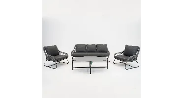 Loungeset Portofino 4 dlg antraciet