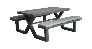 Picknick Tafel Bank Set 180 cm Antraciet Aurora Galaxy 2.0 van SenS-line