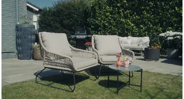 Portofino lounge set van 3 bruin