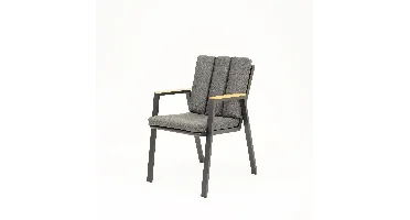 Stapelstoel Kunststof Leather Fauteuil Antraciet