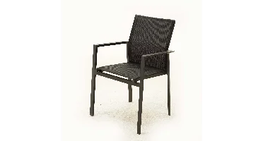Tuinstoel Delia alu textileen zwart