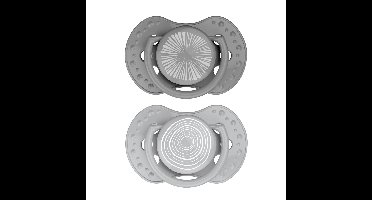 Fopspeen Difrax Dynamic 3-6 mnd Harmony Light Grey/Dark Grey