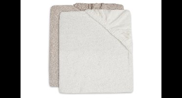 Aankleedkussenhoes Jollein Badstof Ivory/Nougat 2-pack