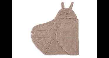 Wikkeldeken Jollein Bunny Cloudy Rib Milky Coffee