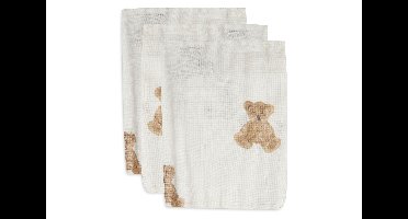 Washandjes Jollein Hydrofiel Tedde Bear 3-pack