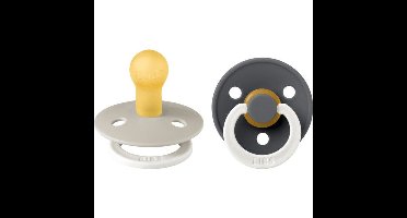 Fopspeen BIBS Glow Sand/Iron Space 0-6 mnd 2 st