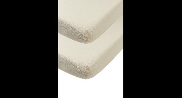 Hoeslaken Ledikant Meyco Soft Sand 2-pack 60x120