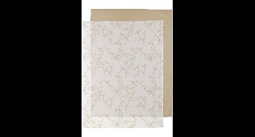 Laken Ledikant Meyco Branches Sand/Uni Sand 2st
