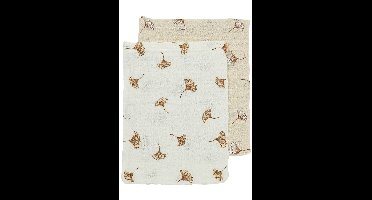 Washandjes Meyco Gingko Offwhite/Soft Sand 2-pack