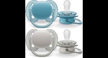 Fopspeen Philips Avent Ultra Soft +6mnd Blauw/Grijs