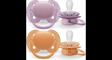 Fopspeen Philips Avent Ultra Soft +6mnd Roze/Oranje