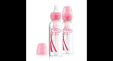 Fles Dr. Brown's Duopack Smal Roze 250ml 2st
