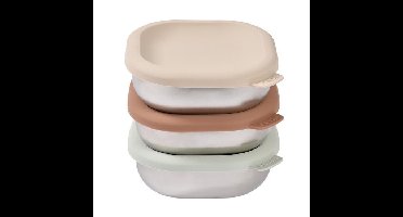 Snack Bewaarbakjes Béaba 3-delig Rvs Naturel