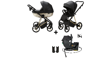 Kinderwagen Adamex Quantum Gold Star + Autostoel Jacky Pro 360°&Base&Adapterset