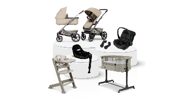 Kinderwagen Joolz Geo3 Sandy Taupe Ultimate Bundel incl. Kinderstoel&Co-sleeper