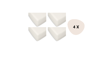Set | 4x Hoeslaken Ledikant Briljant Baby 60x120 Jersey Ecru