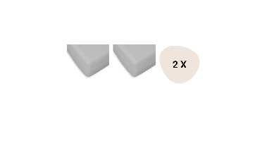 Set | 2x Hoeslaken Boxmatras Briljant Baby 75x95 Jersey Grijs
