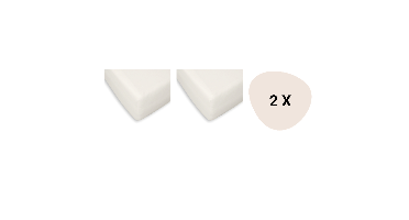 Set | 2x Hoeslaken Boxmatras Briljant Baby 75x95 Jersey Ecru
