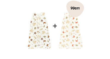 Set | 2x Slaapzak Little Boo Hydrofiel - Ocean Brown + Ocean Pink 90cm