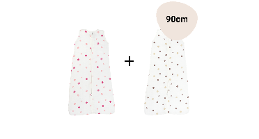 Set | 2x Slaapzak Little Boo Hydrofiel - Cozy Clover Pink + Cozy Clover Brown 90cm