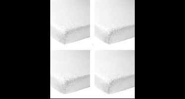 Set | Hoeslaken Ledikant Meyco Jersey 60x120 Wit (4st)