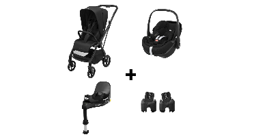 Buggy Maxi-Cosi Leona² Twillic Black met  Maxi-Cosi Pro2 Slide & Base Familyfix Pro 360 Slidetech & Adapterset