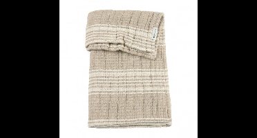 Deken Wieg Meyco Jacquard Hydrofiel Stripe Sand