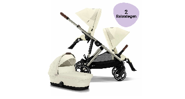 Twin Kinderwagen Cybex Gazelle S Seashell Beige/Light Beige - Taupe Frame