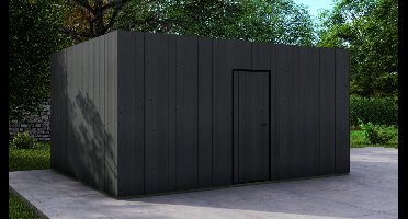 Van Kooten Trendy Poolhouse 500x400 cm vuren compleet zwart gecoat- Plat dak- - Van Kooten