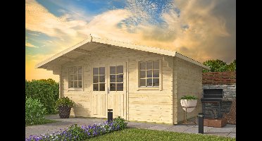 Tuindeco Rome blokhut 500x320 cm 45 mm vuren groen geïmpregneerd