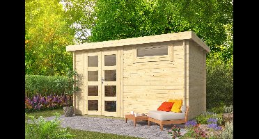 Tuindeco Uddel blokhut 380 x 260 cm vuren Red class wood geïmpregneerd